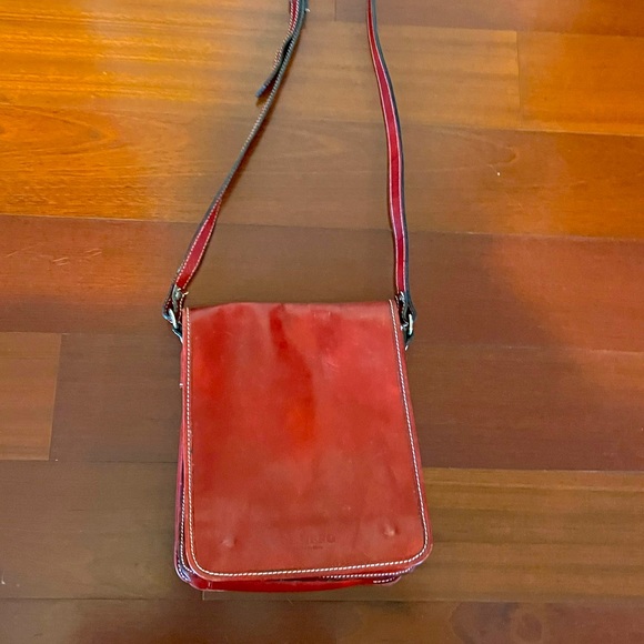 Handbags - Italian leather Ronero crossbody messenger bag.